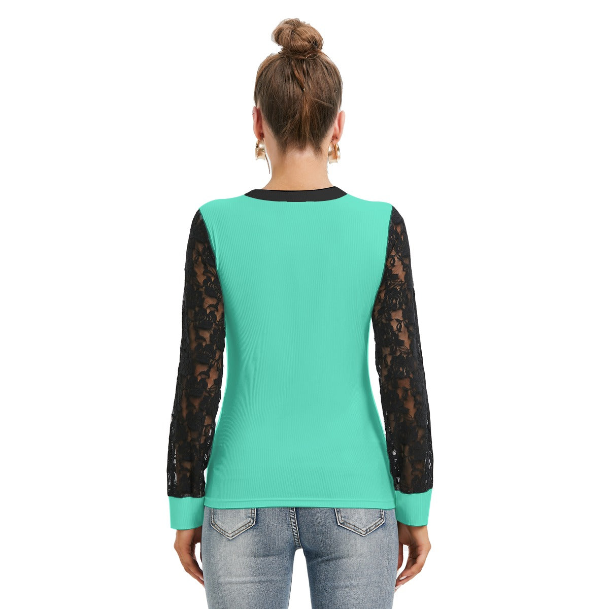 Walk All Over Lace Sleeve Top