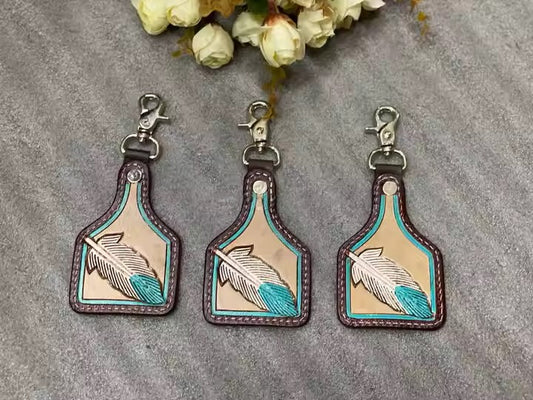 Light As A Feather Cow Tag Keychain